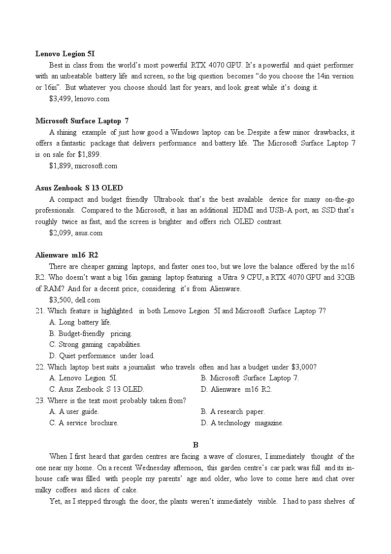 黑龙江省龙东十校联盟2024-2025学年高二下学期期中考试  英语  Word版含答案第3页