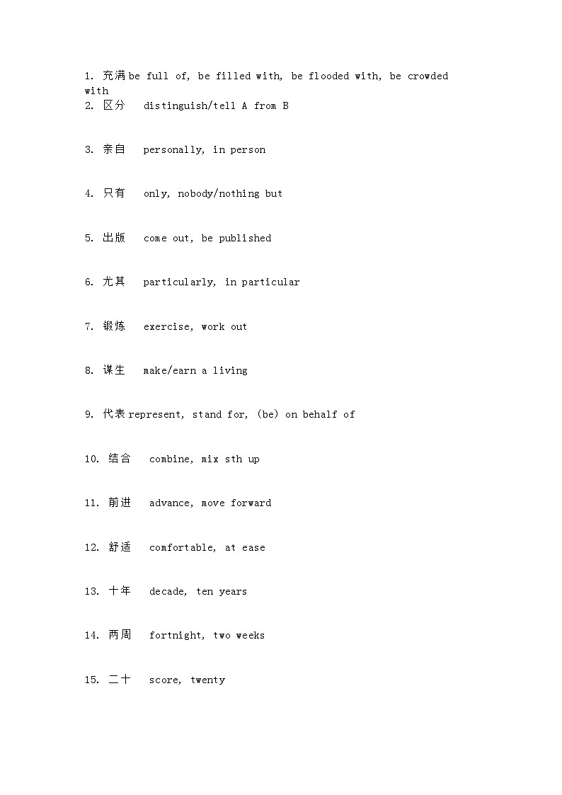 高考英语考试 236个 高频同义转换词第1页