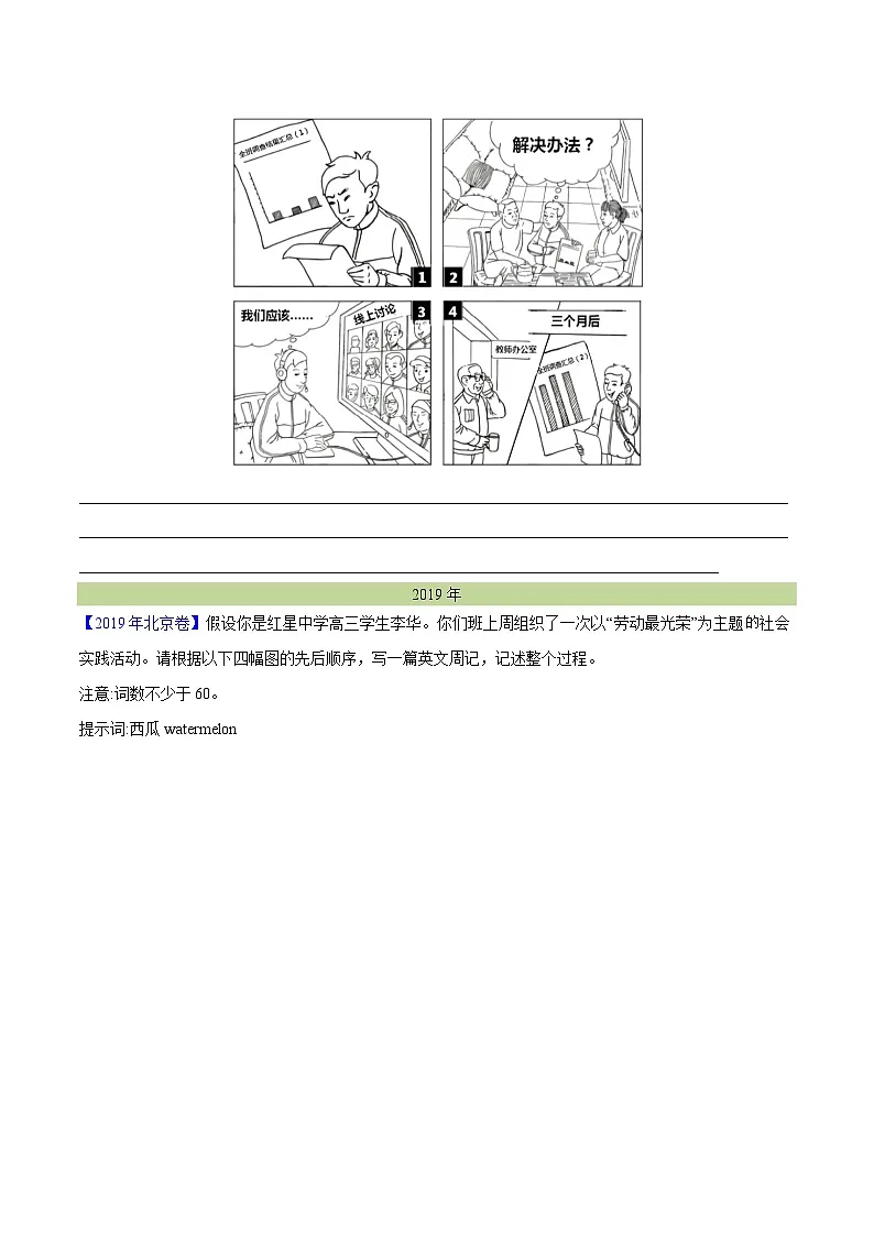 专题 27 书面表达图表和图画类（学生卷） --学易金卷：十年（2014-2023）高考真题英语分项汇编（全国通用）(1)第2页