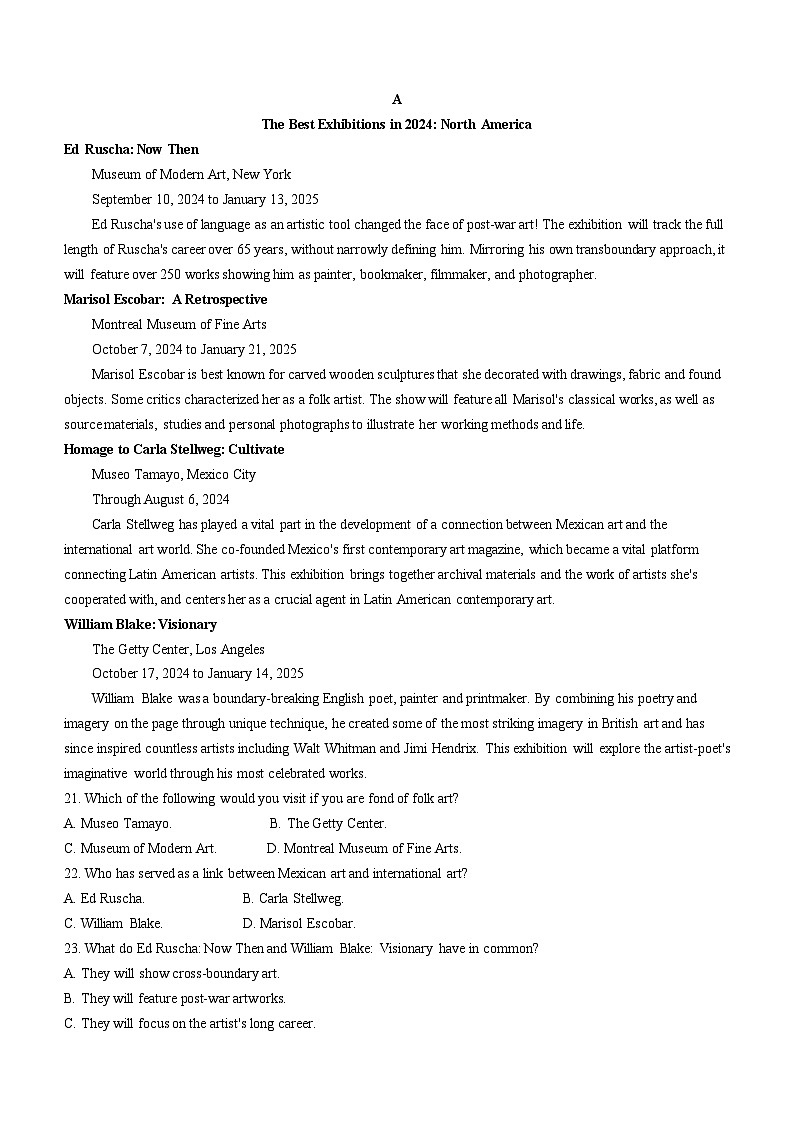 河北省石家庄市第二中学2024-2025学年高二上学期10月月考英语试题第3页