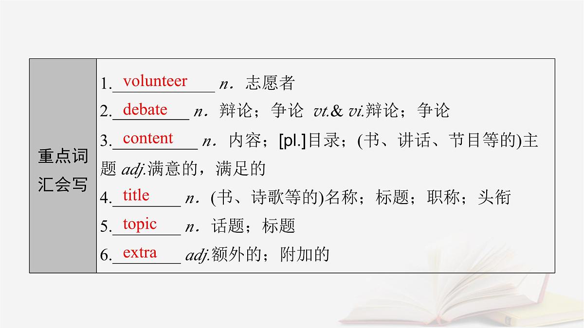 2026届高考英语一轮总复习必修第一册Unit1TeenageLife课件新人教版第5页
