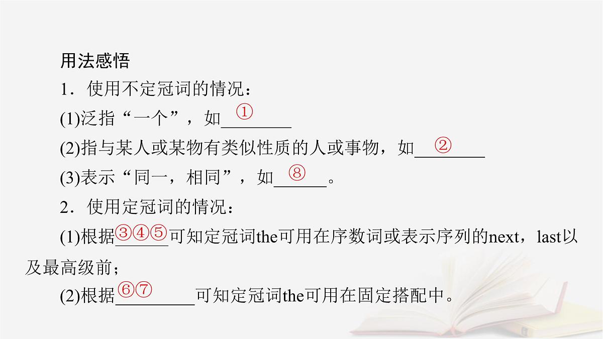 2026届高考英语一轮总复习语法悟通专题突破专题5不容忽视的冠词代词数词和介词短语课件第6页