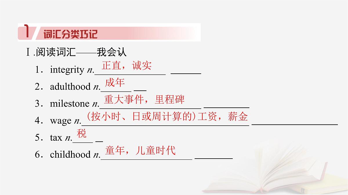 2026届高考英语一轮总复习选择性必修第二册Unit1Growingup课件外研版第8页