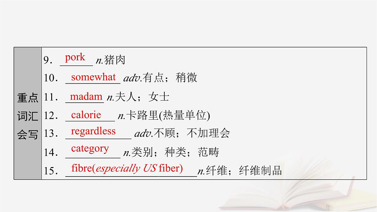 2026届高考英语一轮总复习选择性必修第二册Unit3FoodandCulture课件新人教版第8页