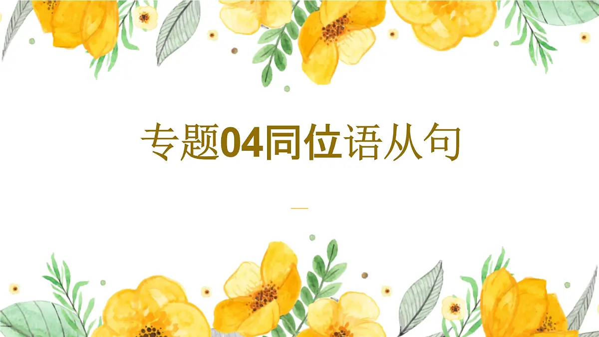 专题04同位语从句（课件）-2026年高考英语语法精选精讲精讲练（全国通用）第1页