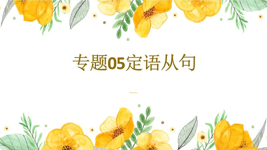 专题05定语从句（课件）-2026年高考英语语法精选精讲精讲练（全国通用）第1页