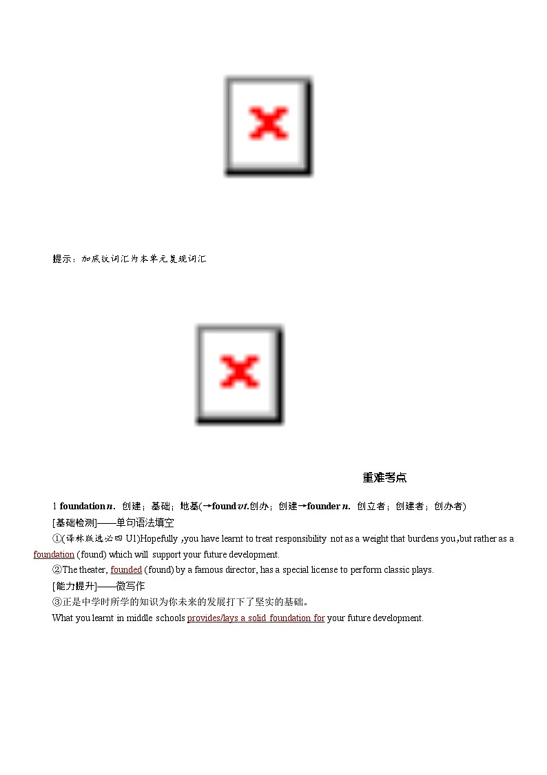 高考英语【一轮复习】讲义练习选择性必修第四册　UNIT 2　ICONIC ATTRACTIONS第2页
