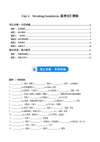 英语选择性必修 第二册Unit 4 Breaking boundaries精品达标测试