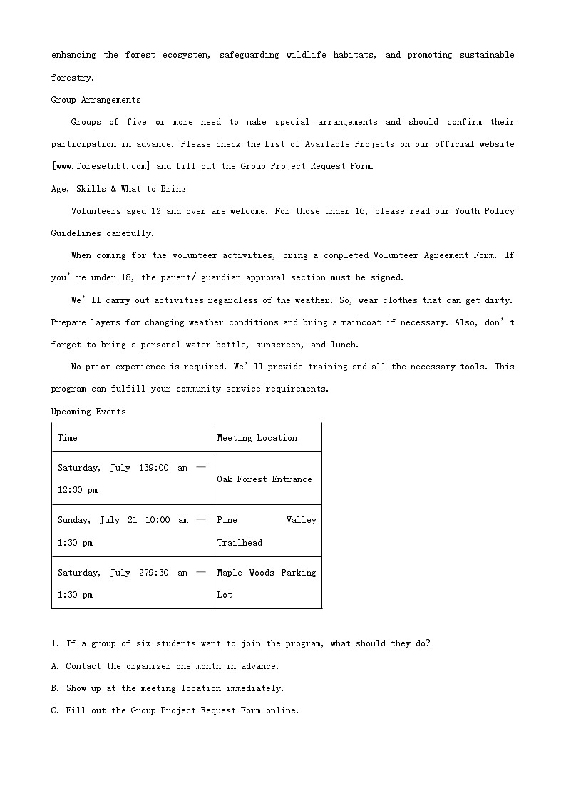 四川省新高考2025届高三英语下学期适应性考试三模试题含解析第3页