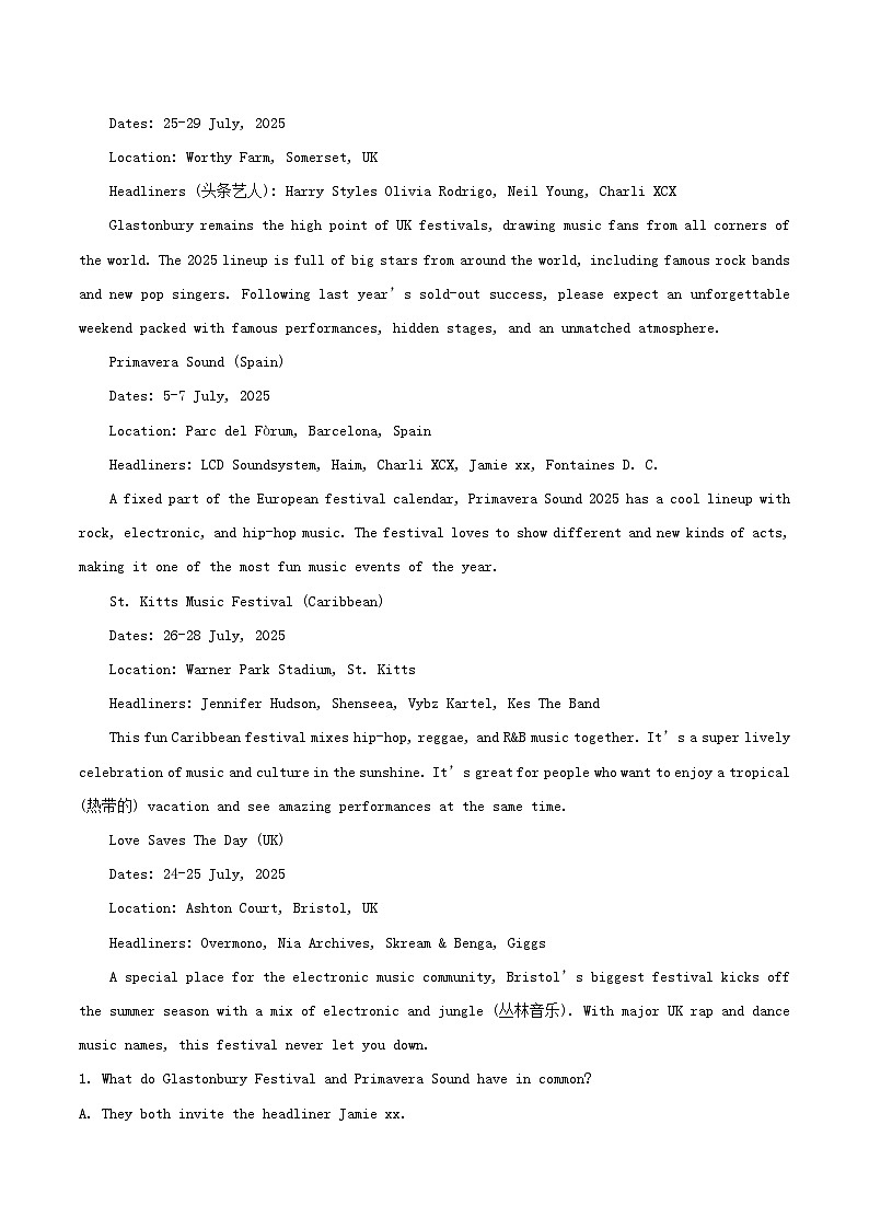 河南省南阳市2024_2025学年高一英语下学期6月期末试题第3页