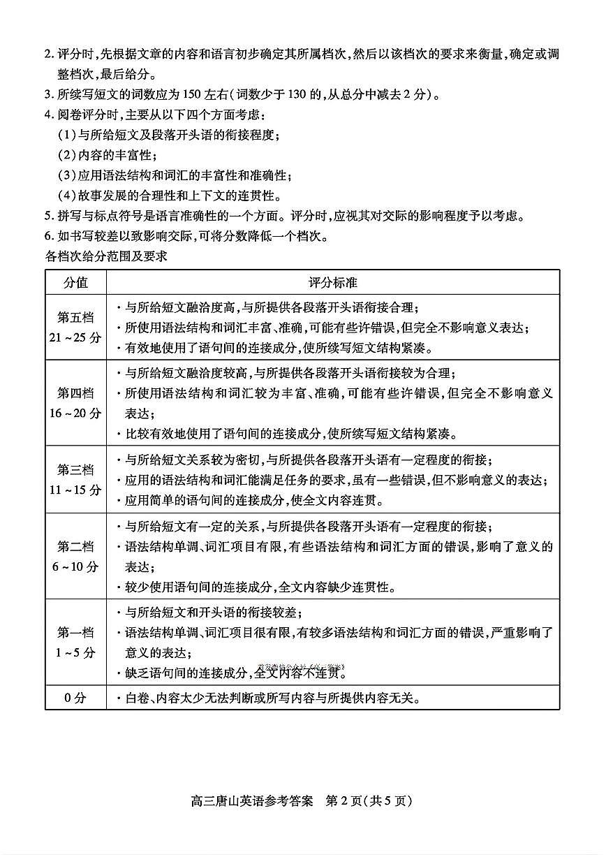 英语答案第2页