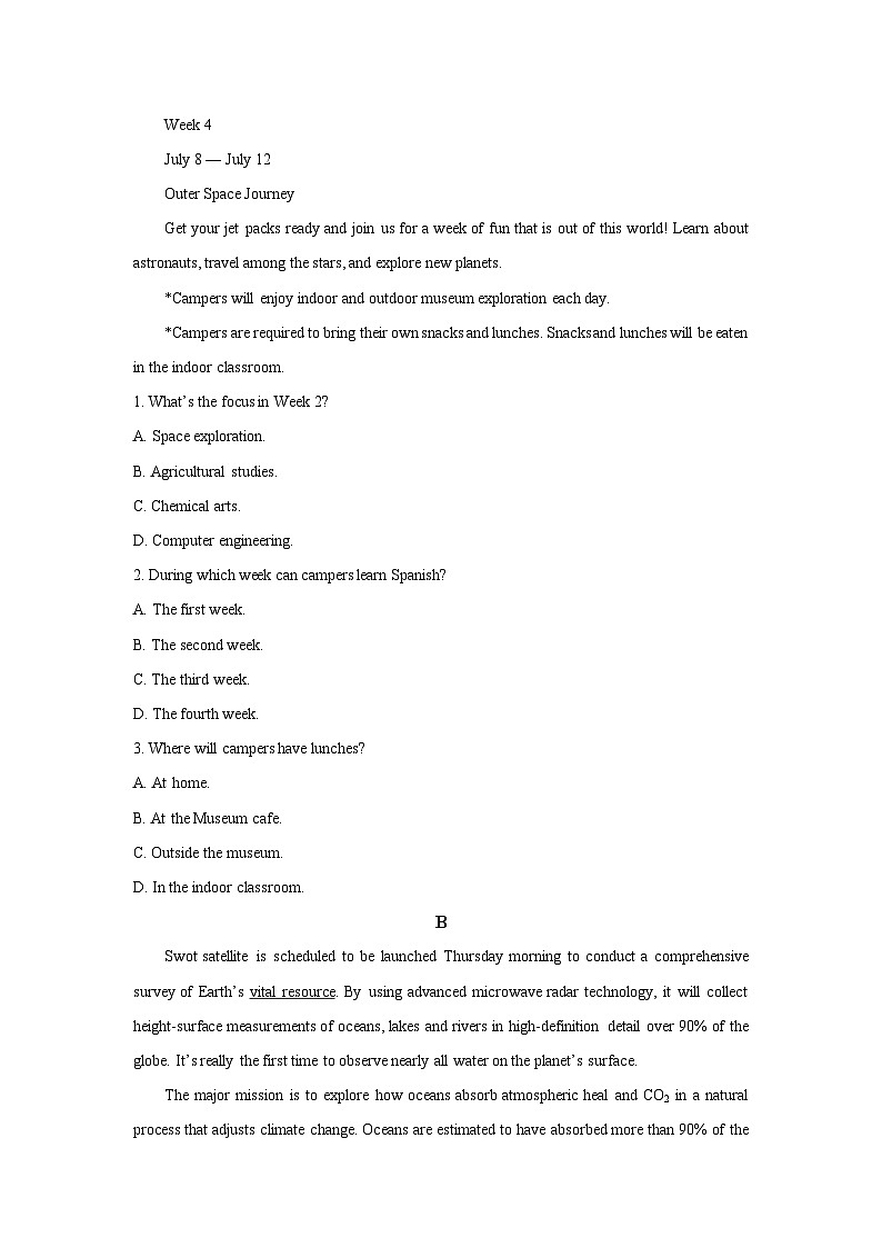 重庆市彭水某学校2025-2026学年高二上学期开学检测英语试卷（学生版）第2页