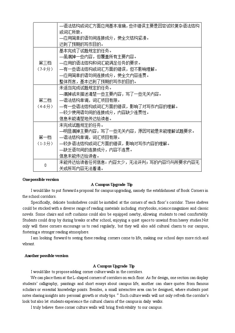 2025-2026学年第一学期天域全国名校协作体联考英语答案第2页
