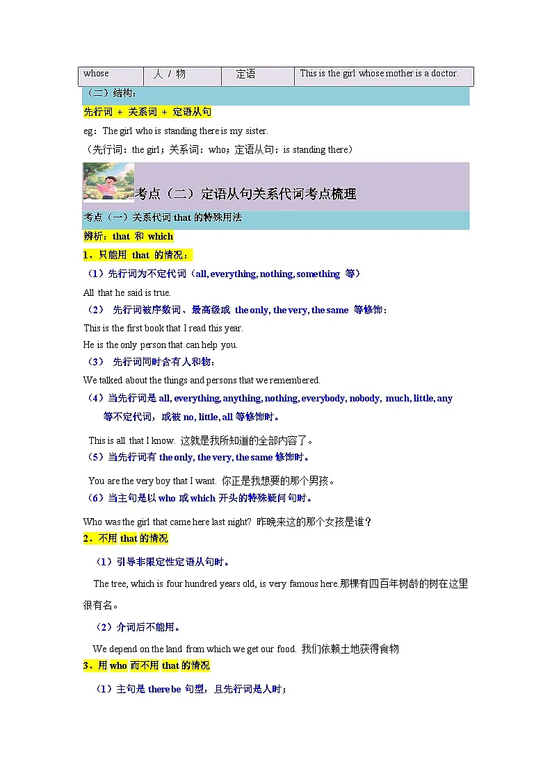 【01-暑假复习】专题05 定语从句攻坚方案 (关系词选择与结构拆解秘籍) (教师版)-2025年新高一英语暑假衔接讲练 (人教版)第3页