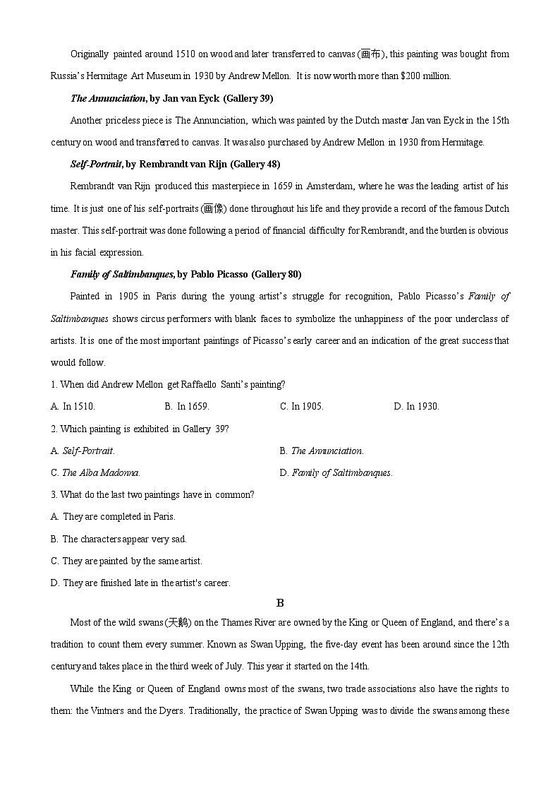 安徽省安徽省县中联盟大联考2025-2026学年高二上学期10月月考英语试题（原卷版）第3页