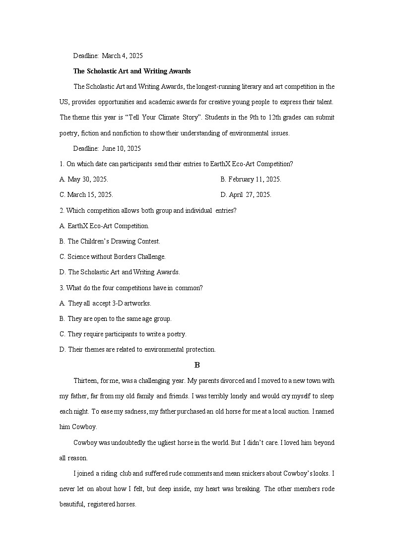 辽宁省沈阳市某高中2025-2026学年高二上10月月考英语试卷（学生版）第2页