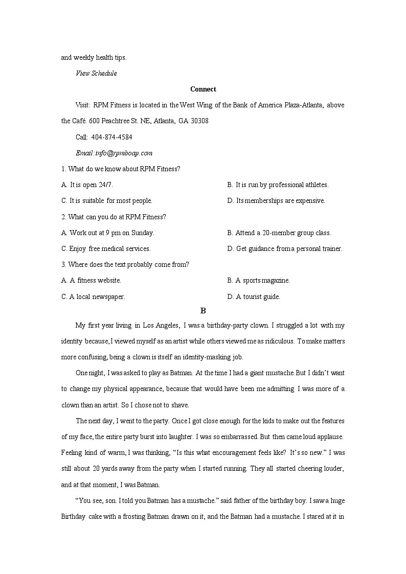 四川省达州市某中学2025-2026学年高二上学期第一次月考英语试卷（学生版）第2页