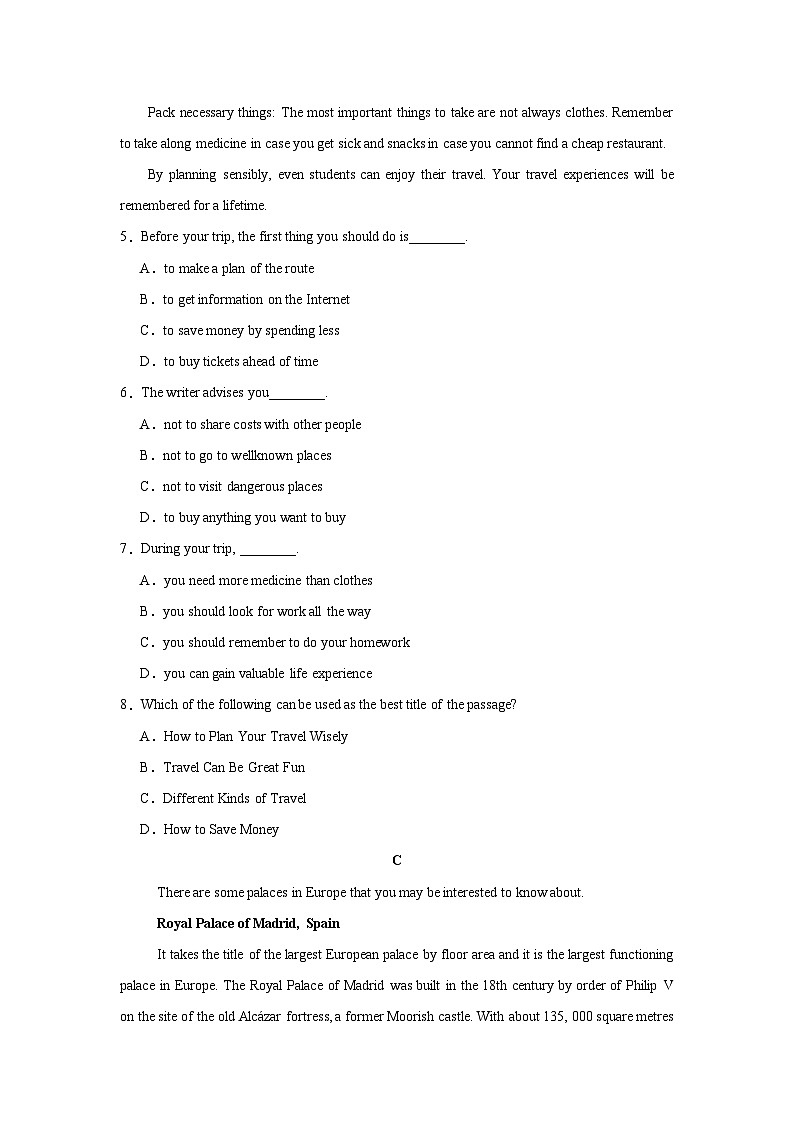 必修三Unit 1 单元检测-解析版第3页