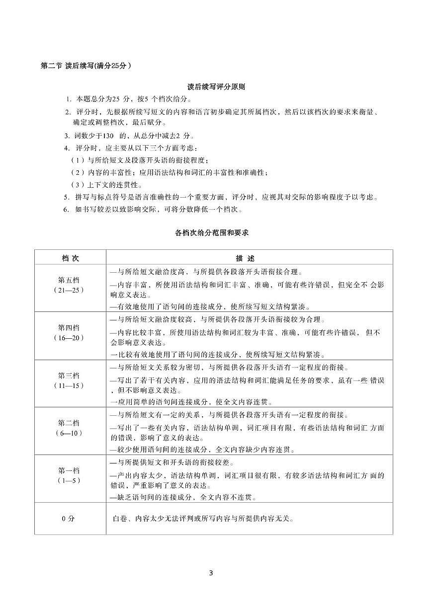 2026届.11. 高三定时训练英语参考答案第3页