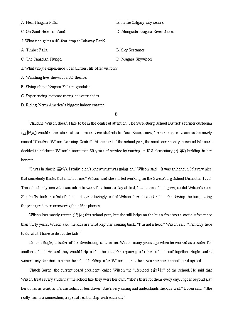2025-2026学年河南省新未来大联考高一上学期11月质量检测英语试题（学生版）第2页
