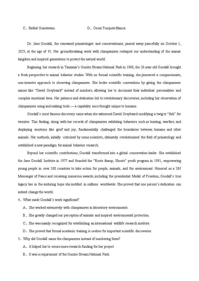 广东省粤东四校2025-2026学年高二上学期期中联考英语试题（Word版附答案）第2页