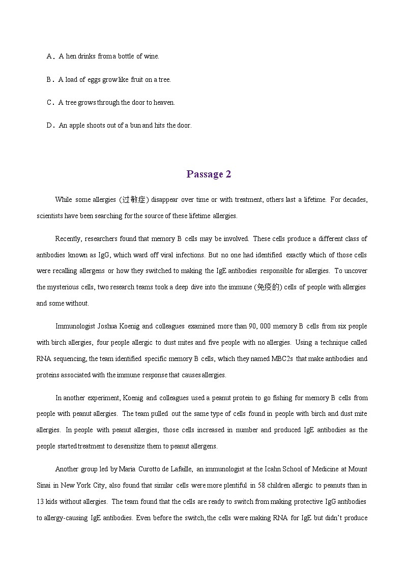 高考英语二轮复习-阅读理解之推理判断题（练习）（学生版）第3页