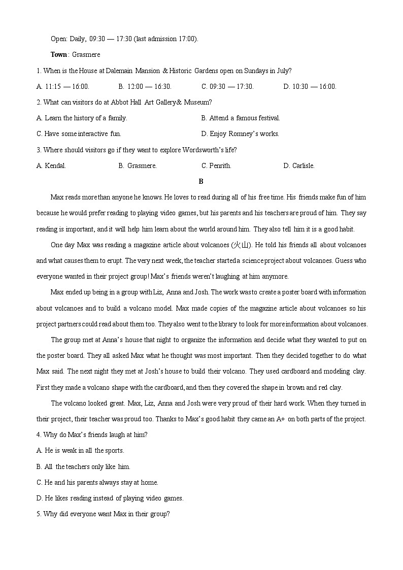 2025-2026学年河北省沧州市部分学校高一上学期12月月考英语试卷（学生版）第2页