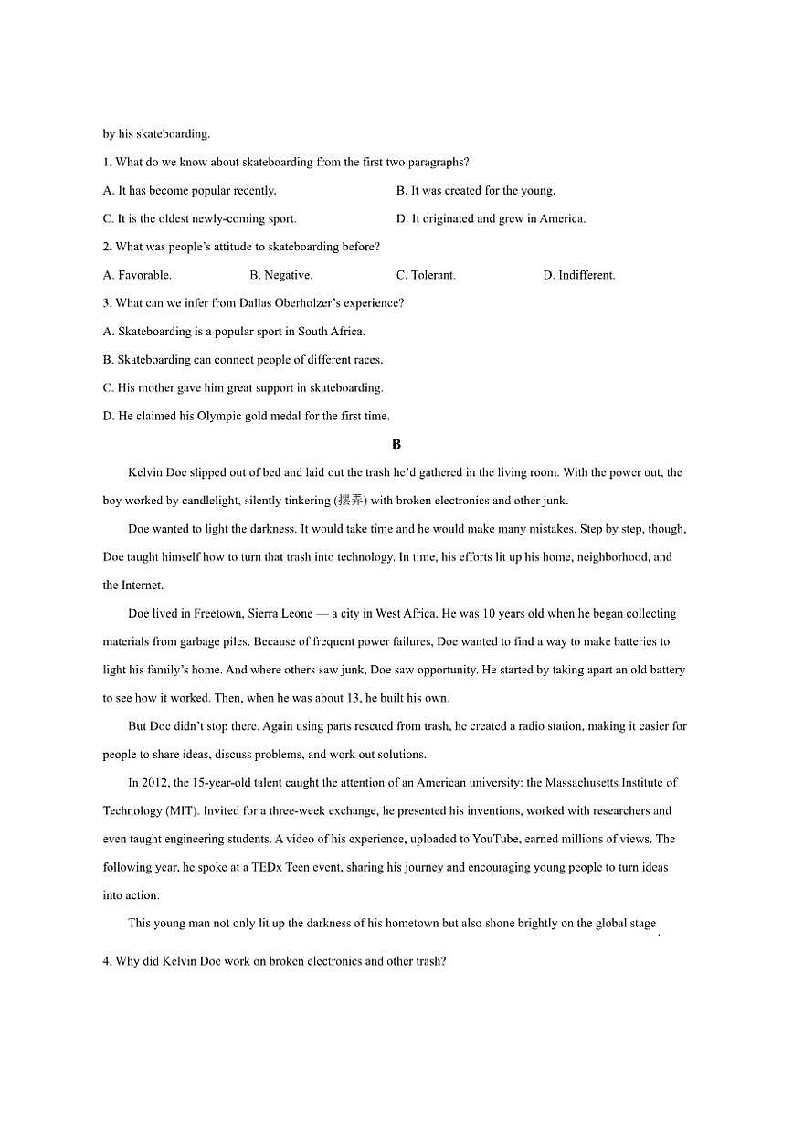 2025-2026学年广东省部分学校联考高二上学期12月英语试题第2页