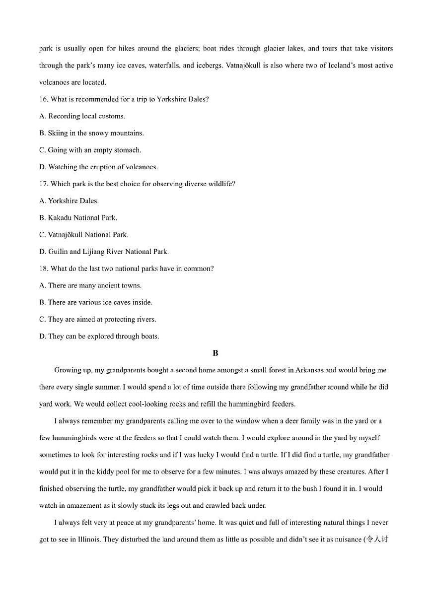 2025-2026学年北京市顺义区第一中学高二上学期12月月考英语试题（有答案）第3页