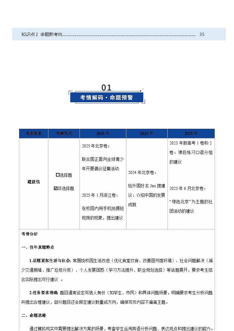 高考英语一轮-建议信（复习讲义）（全国通用）（教师版）第2页