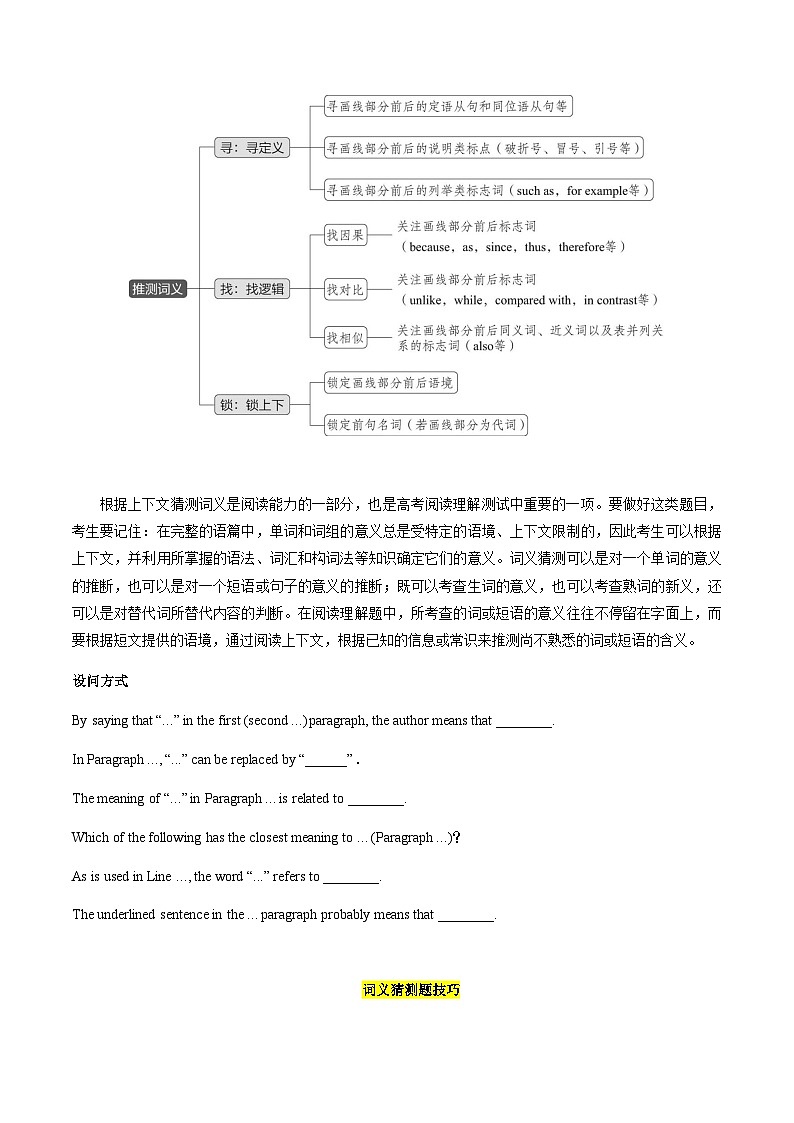 高考英语二轮讲义-阅读理解之词义猜测题（解析版）第2页