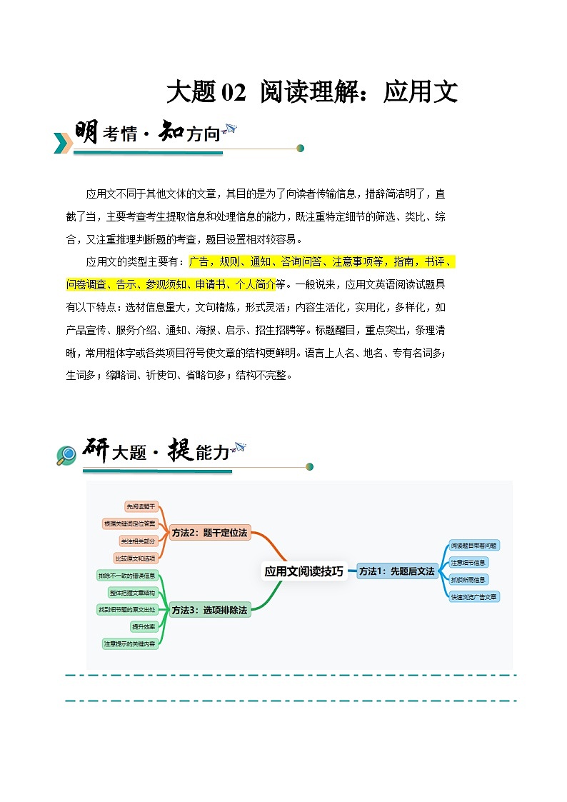 上海高考英语二轮讲义-阅读理解：应用文（学生版）第1页