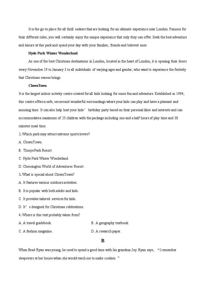 广东省惠州市惠城区惠州市第八中学2025-2026学年高二上学期1月月考英语试题-自定义类型第2页