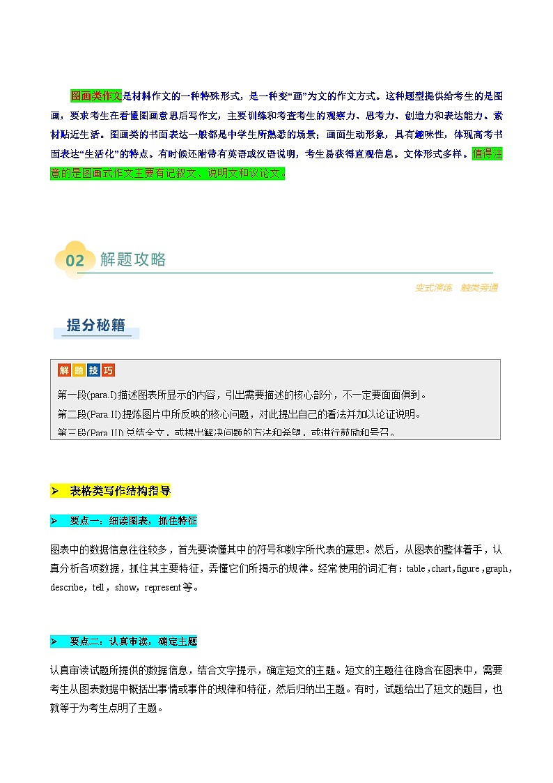 上海高考英语二轮讲义-英语写作之图表类作文（教师版）第3页