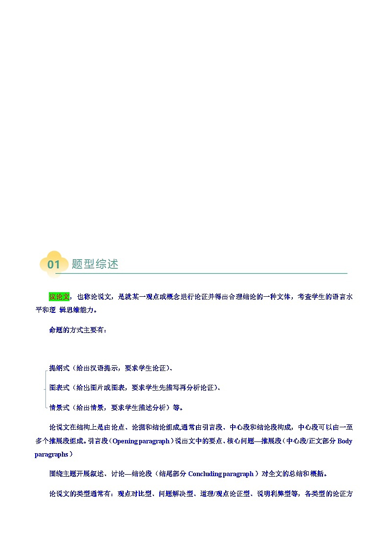 上海高考英语二轮讲义-英语写作之议论文（原题版）第2页