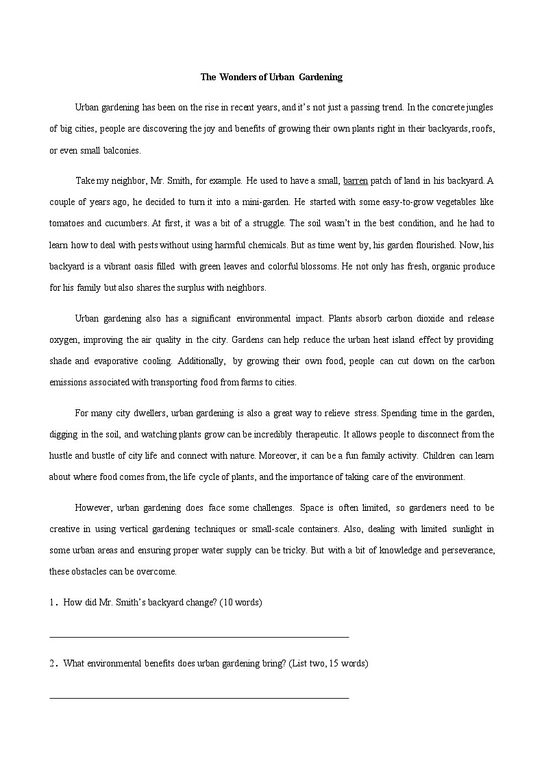 高考英语二轮-阅读表达（专项训练）（天津专用）（学生版）第3页