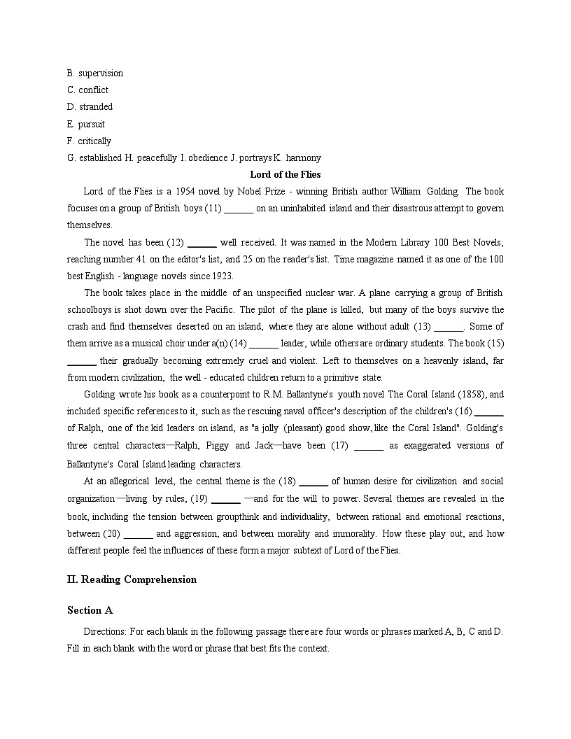 上海市行知中学2025_2026学年高三上学期期中考试英语试卷（扫描版，含答案）第2页