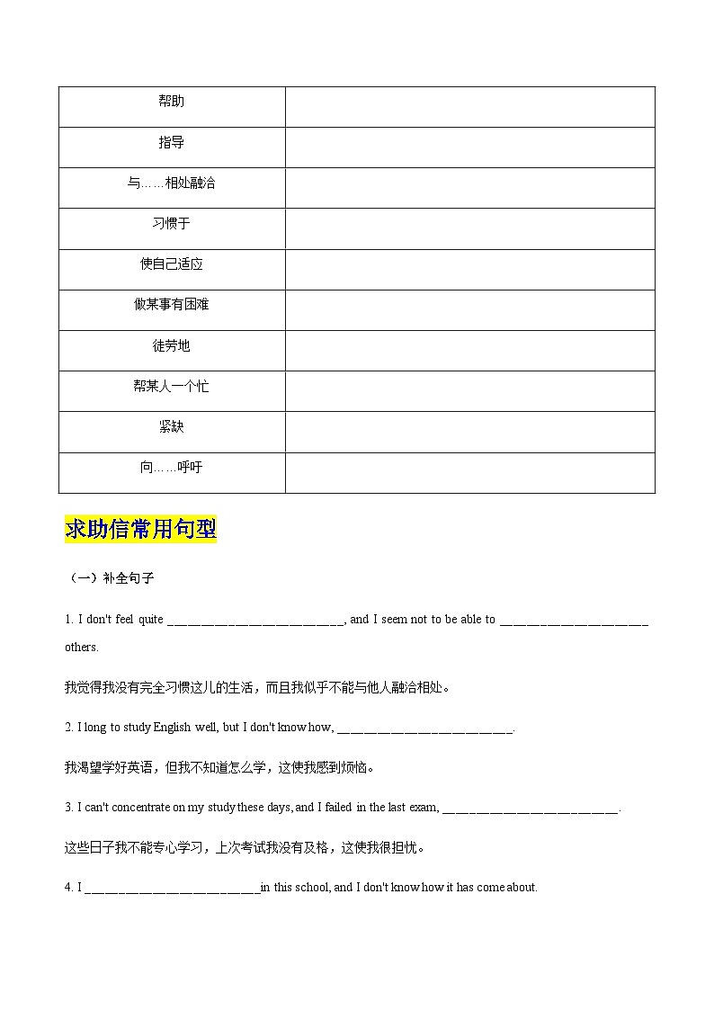 高考英语二轮-求助信（专项训练）（天津专用）（学生版）第2页