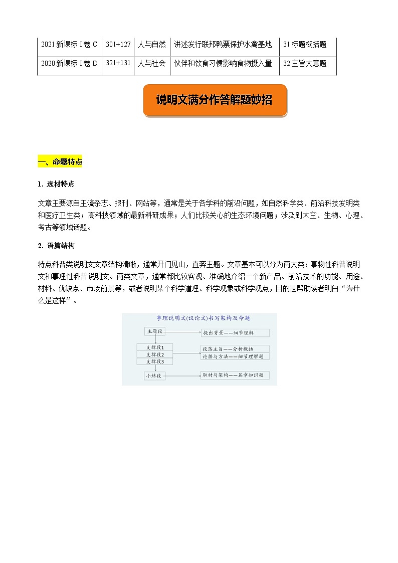 高考英语二轮-阅读理解之说明文讲练测（5年高考真题8篇+1年江苏名校模拟20篇）学生版第2页