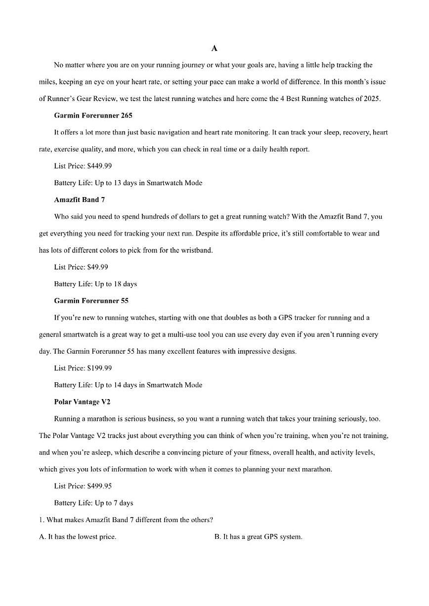 2025-2026学年江苏省苏州市虎丘区吴县中学高一上学期12月月考英语试题（含答案）第3页