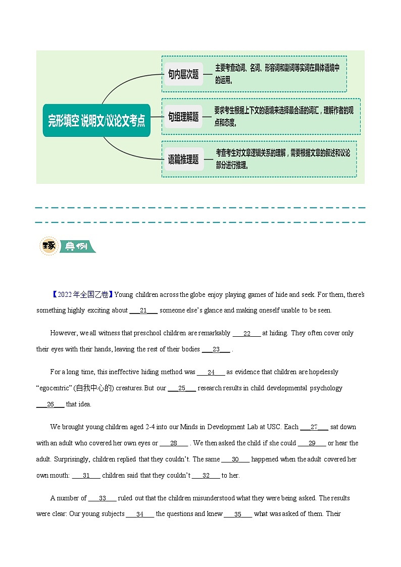 高考英语二轮讲义-完形填空说明文+议论文+(教师版)第2页