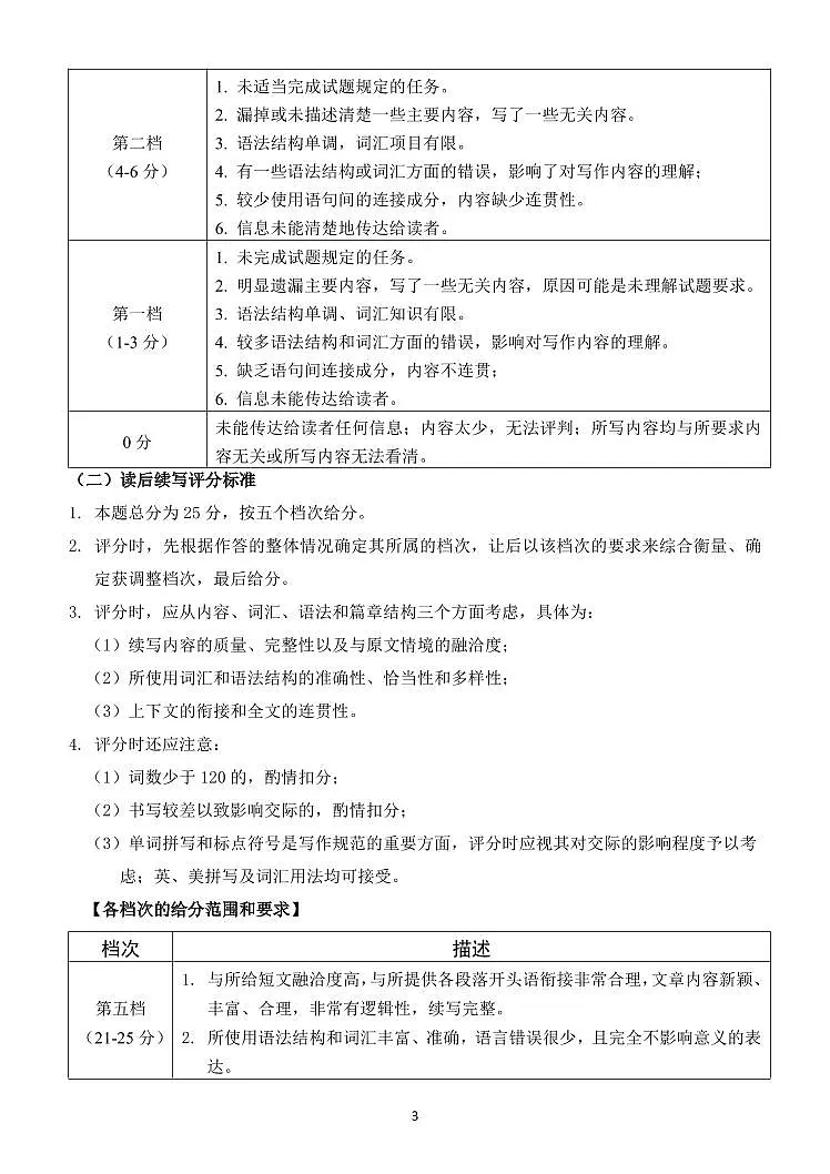 高三英语答案第3页