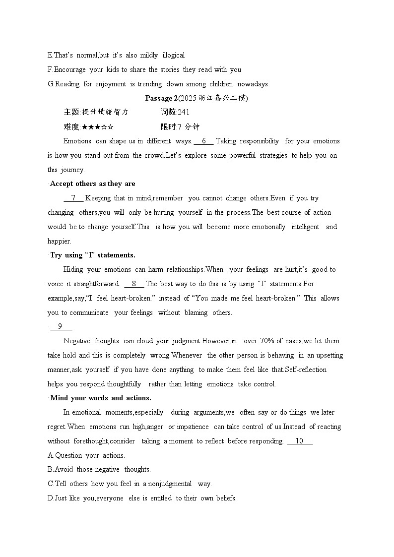 2026高考总复习优化设计二轮英语专题练习_考点分类练1　小标题类（含解析）第2页
