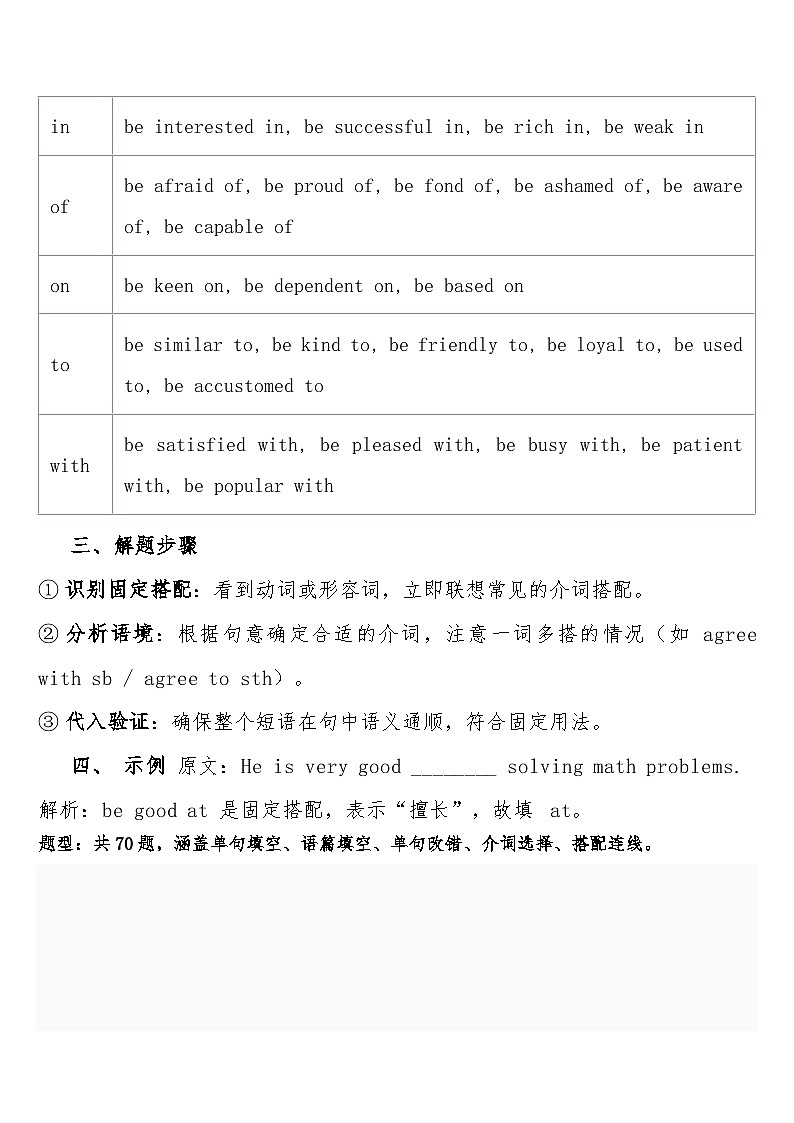 高考英语 重难点专项突破练习卷25 语法填空——介词固定搭配（动词+介词  形容词+介词） 导学案含答案第3页