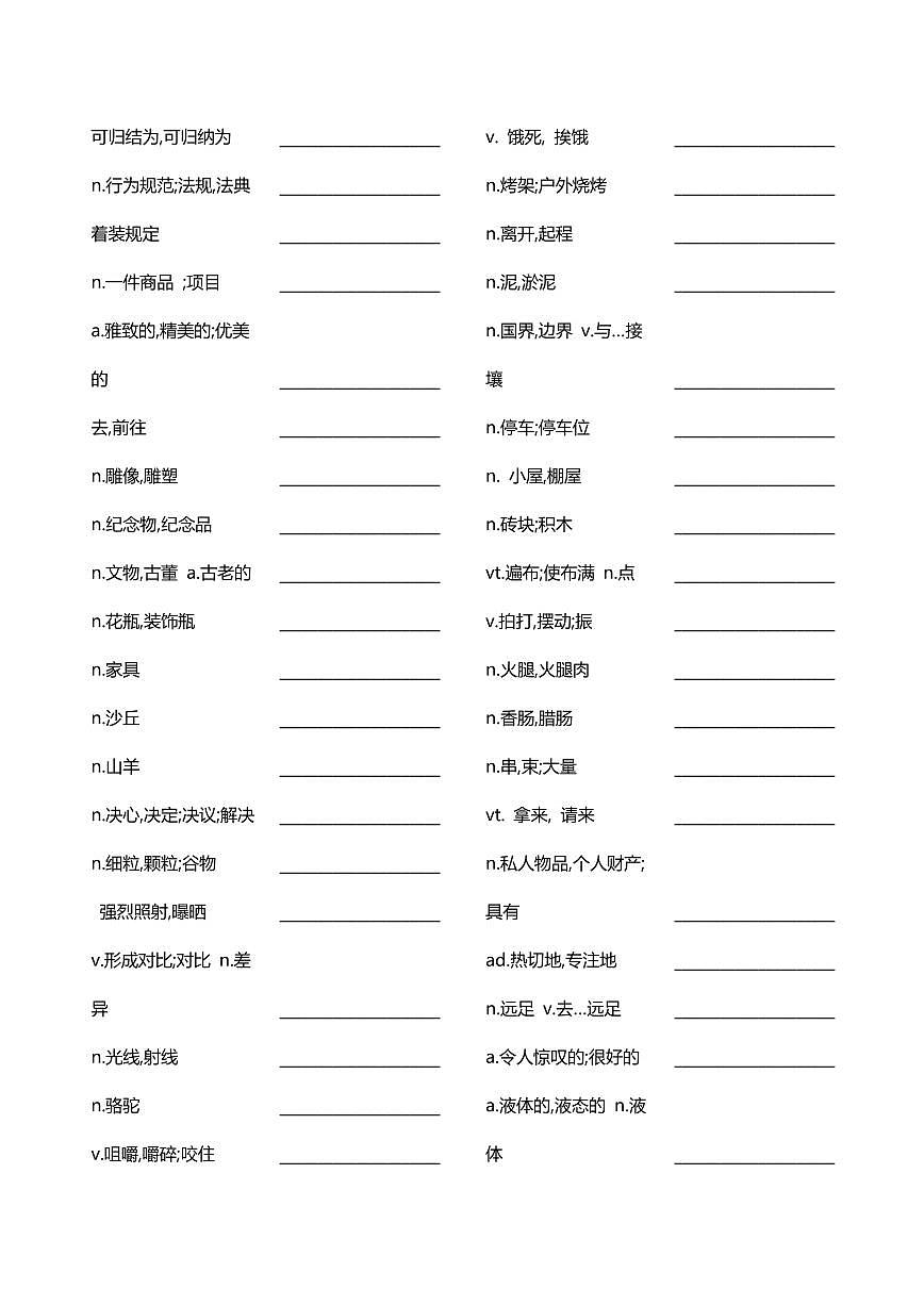 高中英语第二轮复习译林版选修3默写版知识点第3页