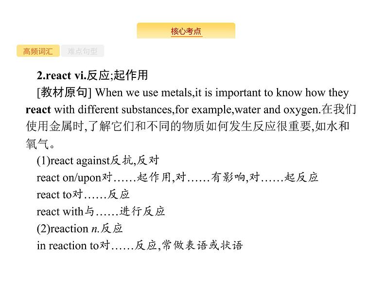 2020外研版高考英语一轮复习课件：必修1 Module 5　A Lesson in a Lab05