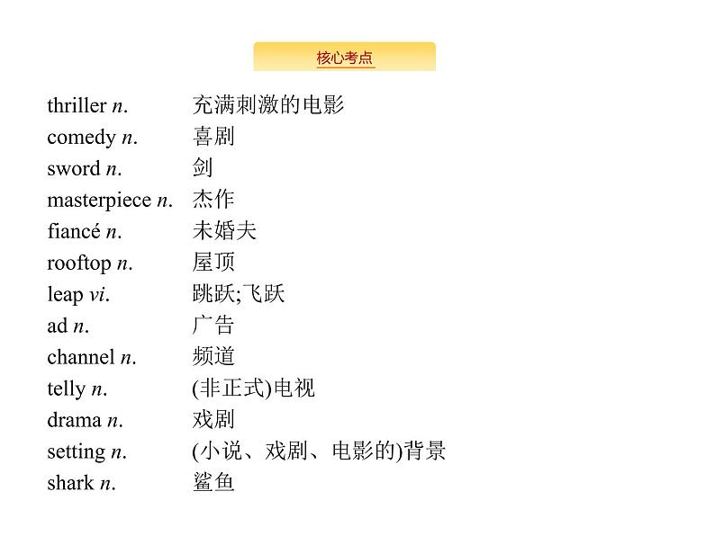 2020外研版高考英语一轮复习预习课件：必修2 Module 6　Films and TV Programmes03