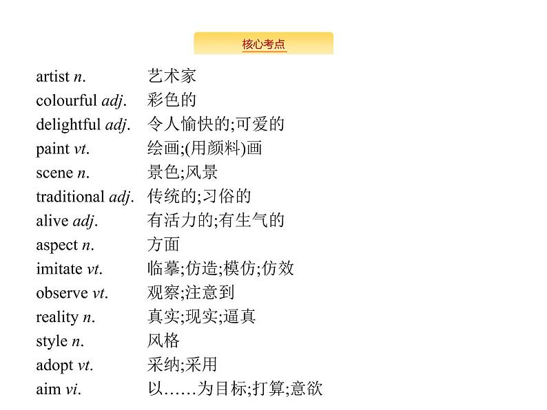 2020外研版高考英语一轮复习预习课件：必修2 Module 4　Fine Arts—WesternChinese and Pop Arts第2页