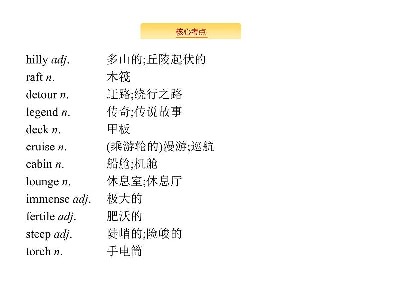 2020外研版高考英语一轮复习预习课件：必修4 Module 5　A Trip Along the Three Gorges04