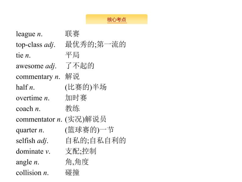 2020外研版高考英语一轮复习预习课件：选修7 Module 1　Basketball05